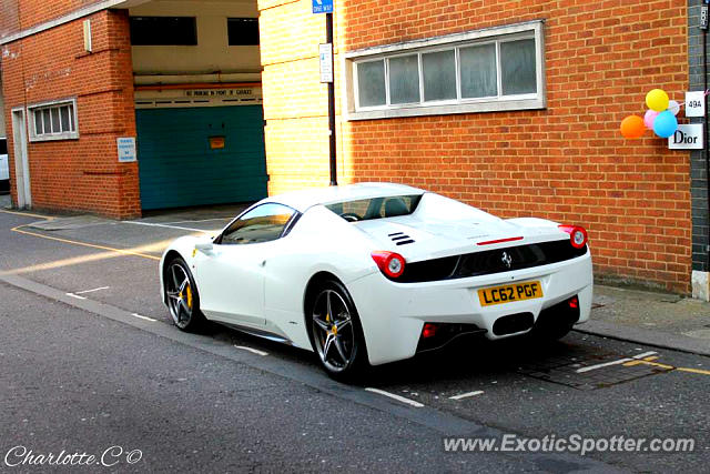 Ferrari 458 Italia spotted in London, United Kingdom