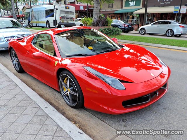 Ferrari 458 Italia spotted in Fort Lauderdale, Florida