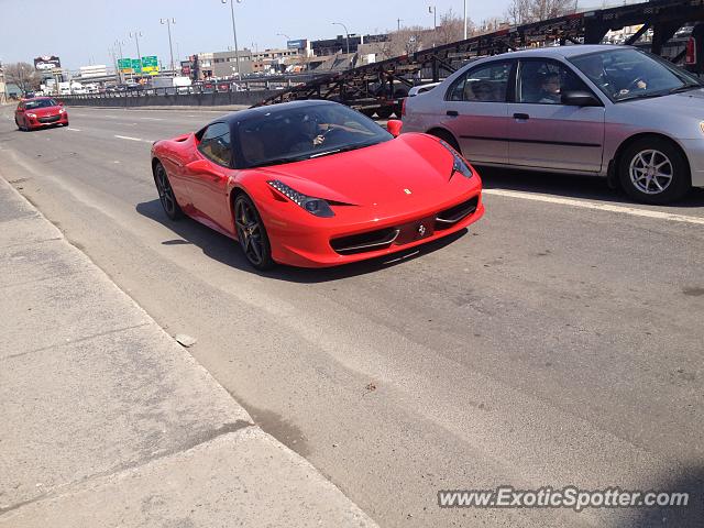 Ferrari 458 Italia spotted in Montreal, Canada