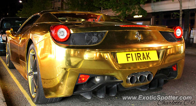 Ferrari 458 Italia spotted in London, United Kingdom