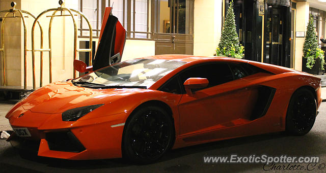 Lamborghini Aventador spotted in London, United Kingdom