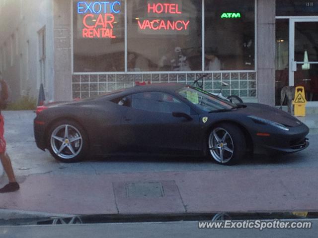 Ferrari 458 Italia spotted in Miami, Florida