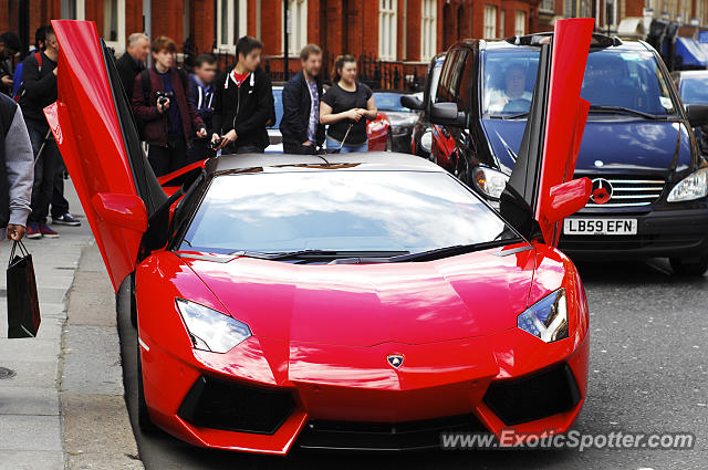 Lamborghini Aventador spotted in London, United Kingdom