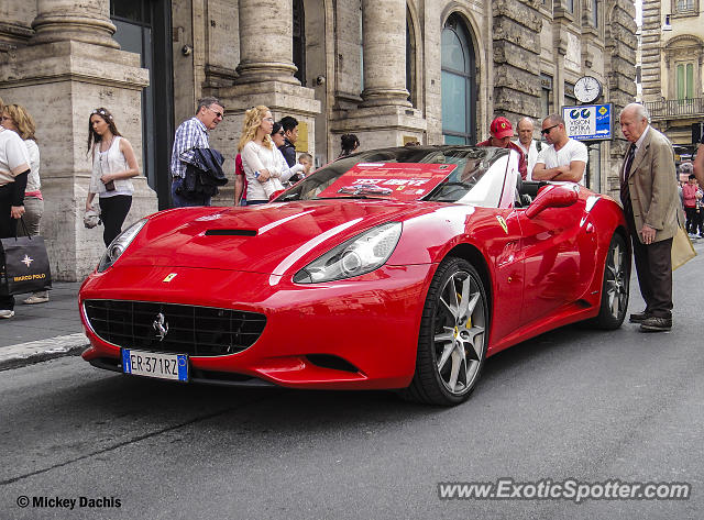 Ferrari California spotted in Rome, Italy