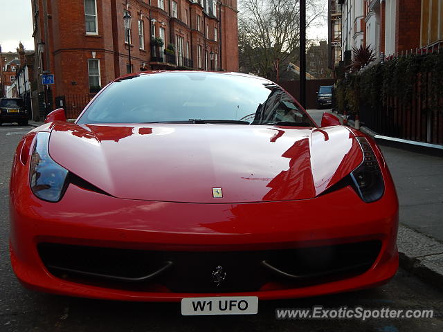 Ferrari 458 Italia spotted in London, United Kingdom