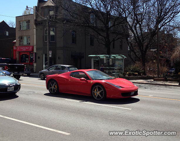 Ferrari 458 Italia spotted in Toronto, Canada