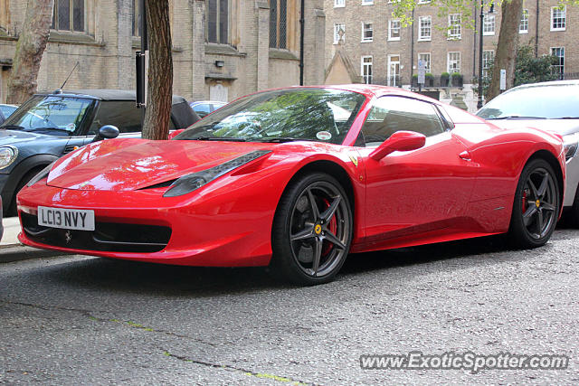 Ferrari 458 Italia spotted in London, United Kingdom