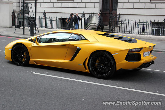 Lamborghini Aventador spotted in London, United Kingdom