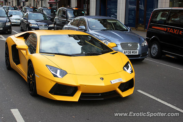 Lamborghini Aventador spotted in London, United Kingdom