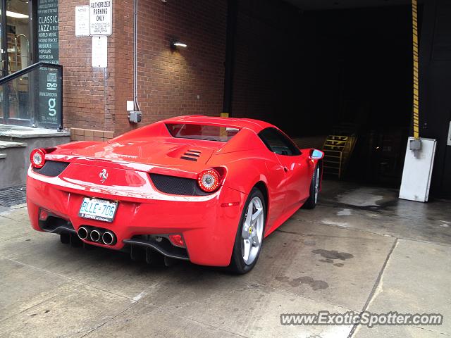 Ferrari 458 Italia spotted in Toronto, Canada