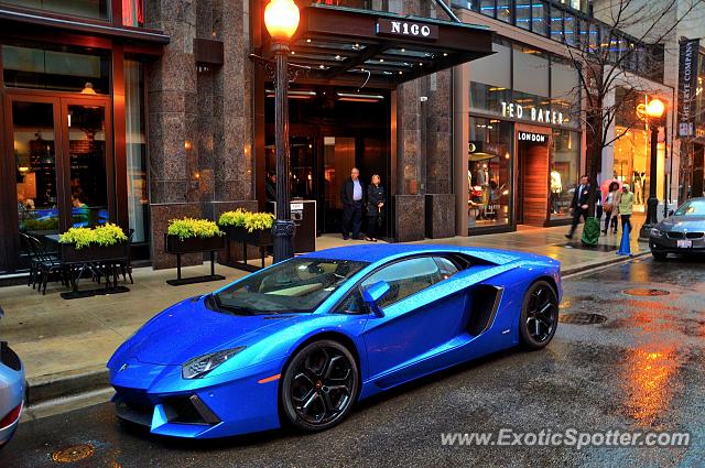 Lamborghini Aventador spotted in Chicago, Illinois