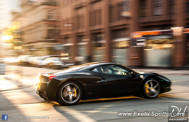 Ferrari 458 Italia spotted in Manchester, United Kingdom