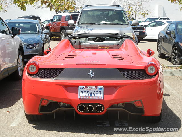 Ferrari 458 Italia spotted in La Jolla, California