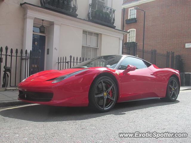 Ferrari 458 Italia spotted in London, United Kingdom