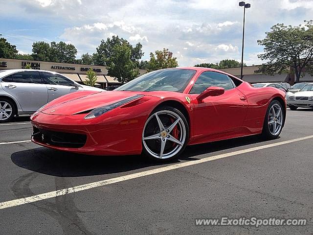 Ferrari 458 Italia spotted in Indianapolis, Indiana