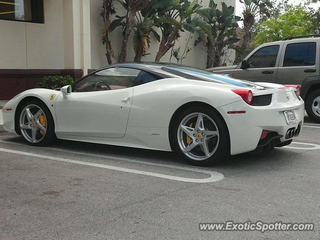 Ferrari 458 Italia spotted in Fort Lauderdale, Florida