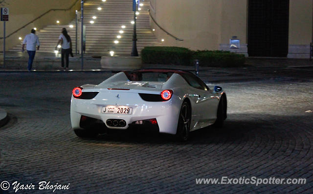 Ferrari 458 Italia spotted in Dubai, United Arab Emirates