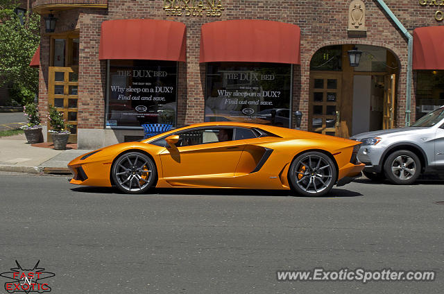 Lamborghini Aventador spotted in Greenwich, Connecticut