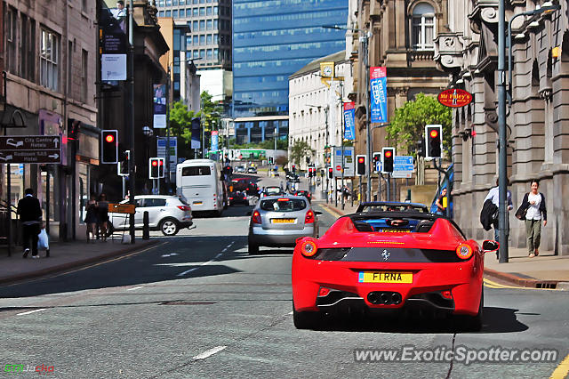 Ferrari 458 Italia spotted in Leeds, United Kingdom