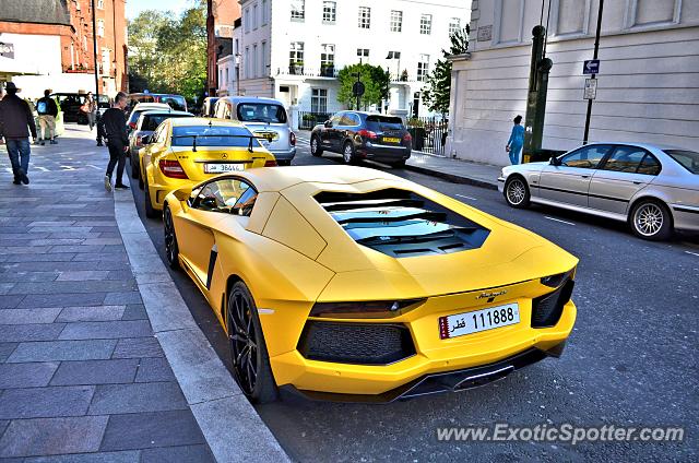 Lamborghini Aventador spotted in London, United Kingdom