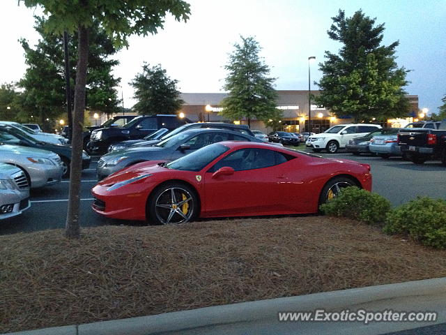 Ferrari 458 Italia spotted in Charlotte, NC, North Carolina