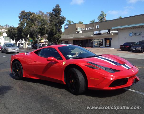 Ferrari 458 Italia spotted in La Jolla, California