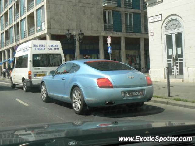 Bentley Continental spotted in Budapest, Hungary