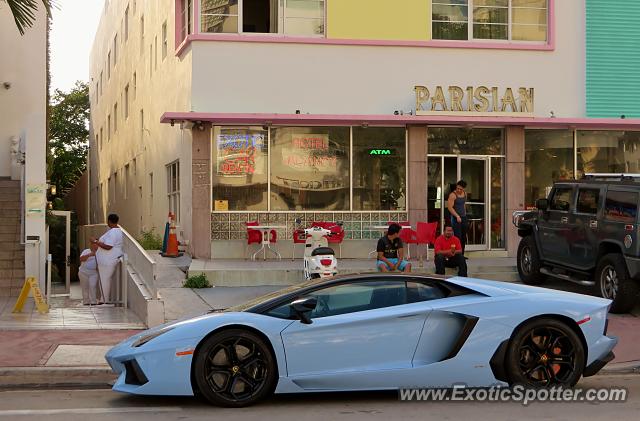 Lamborghini Aventador spotted in Miami, Florida