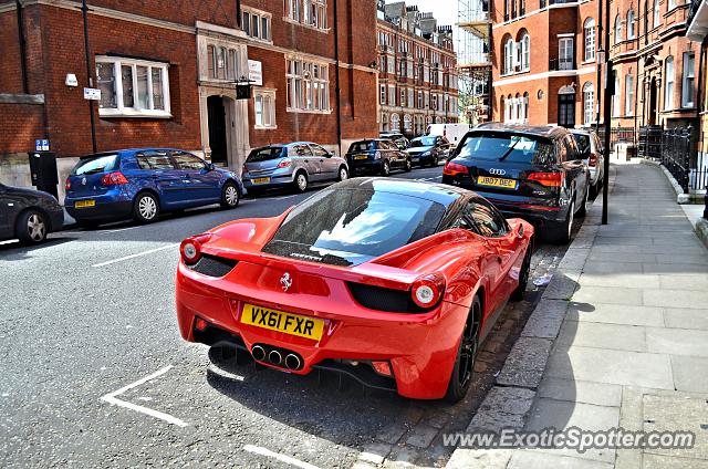 Ferrari 458 Italia spotted in London, United Kingdom