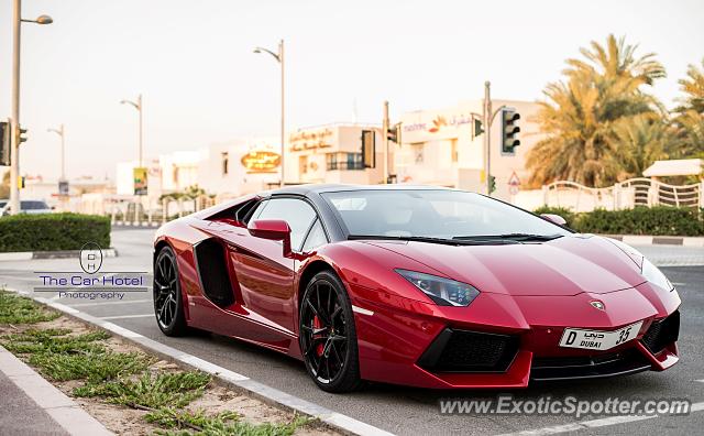 Lamborghini Aventador spotted in Dubai, United Arab Emirates