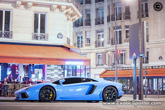 Lamborghini Aventador spotted in Paris, France