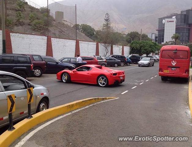 Ferrari 458 Italia spotted in Lima, Peru