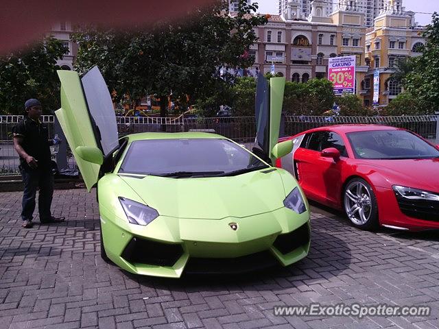 Lamborghini Aventador spotted in Jakarta, Indonesia