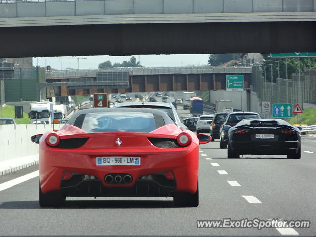 Lamborghini Aventador spotted in Highway, Italy