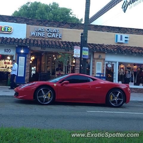 Ferrari 458 Italia spotted in Fort Lauderdale, Florida