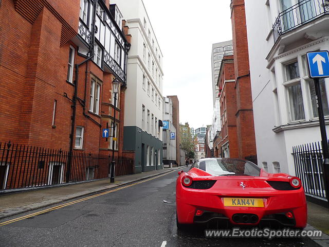 Ferrari 458 Italia spotted in London, United Kingdom