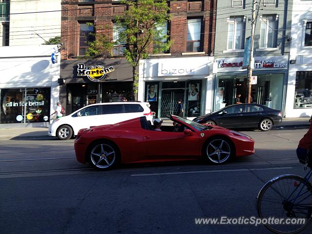 Ferrari 458 Italia spotted in Toronto, Canada