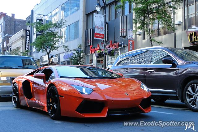 Lamborghini Aventador spotted in Montréal, Canada