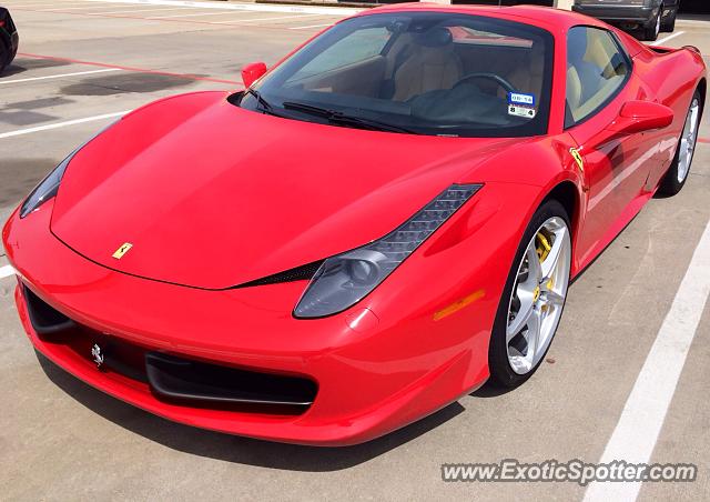 Ferrari 458 Italia spotted in Dallas, Texas