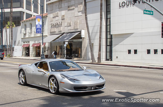 Ferrari 458 Italia spotted in Beverly Hills, California