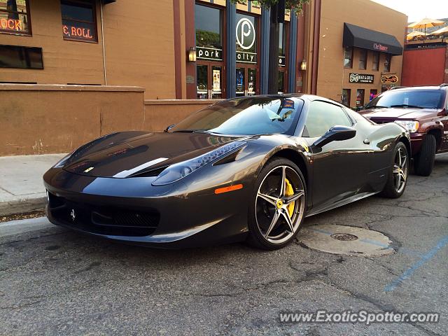 Ferrari 458 Italia spotted in Park city, Utah