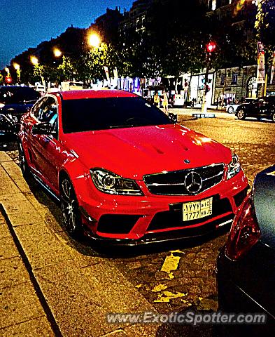 Mercedes C63 AMG Black Series spotted in Paris, France