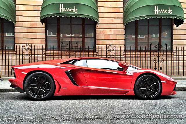 Lamborghini Aventador spotted in London, United Kingdom