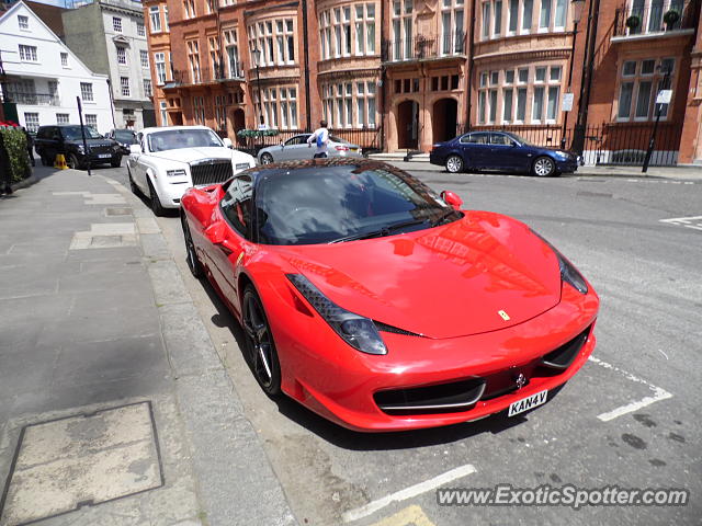 Ferrari 458 Italia spotted in London, United Kingdom