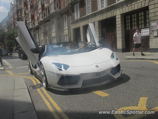 Lamborghini Aventador spotted in London, United Kingdom