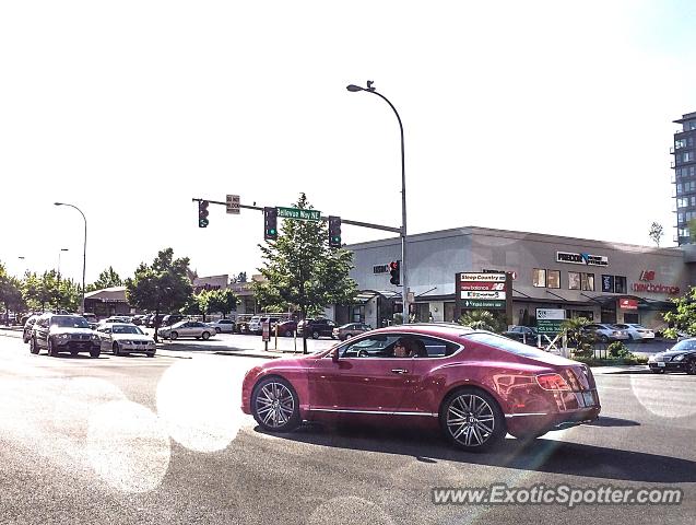 Bentley Continental spotted in Bellevue, Washington