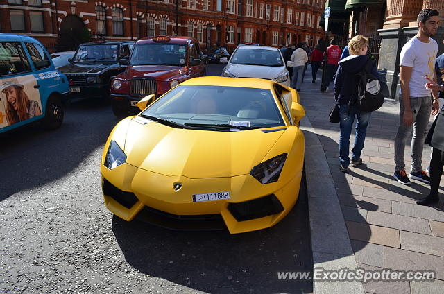 Lamborghini Aventador spotted in London, United Kingdom