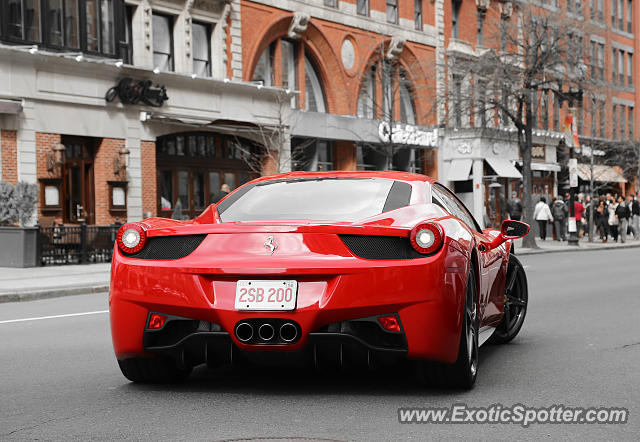 Ferrari 458 Italia spotted in Boston, Massachusetts