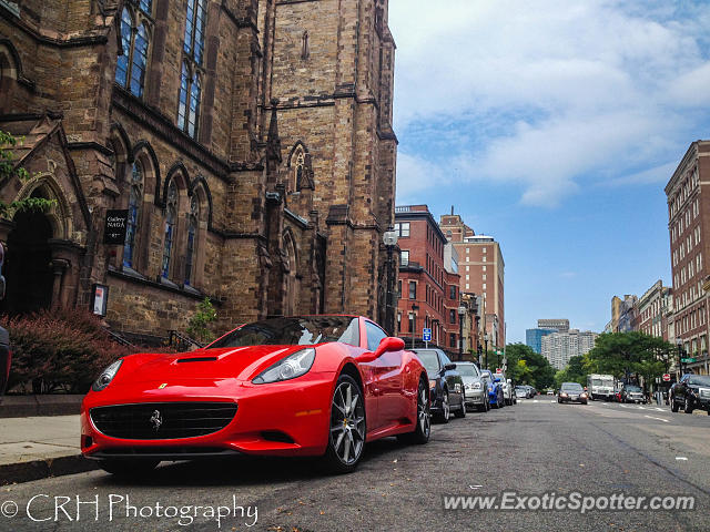 Ferrari California spotted in Boston, Massachusetts