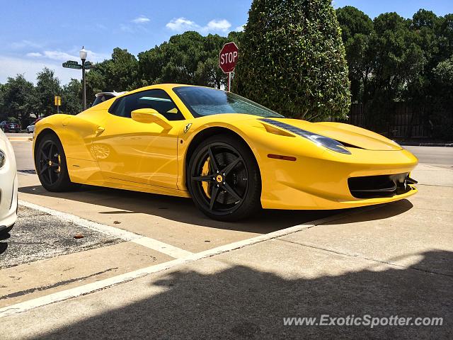 Ferrari 458 Italia spotted in Dallas, Texas